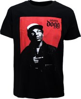 Snoop Dogg Red Square T-Shirt  Zwart/Rood - Officiële Merchandise