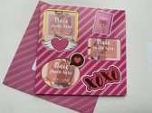 Valentijnskaart / wenskaart Perfect Match, met fotoframes en envelop