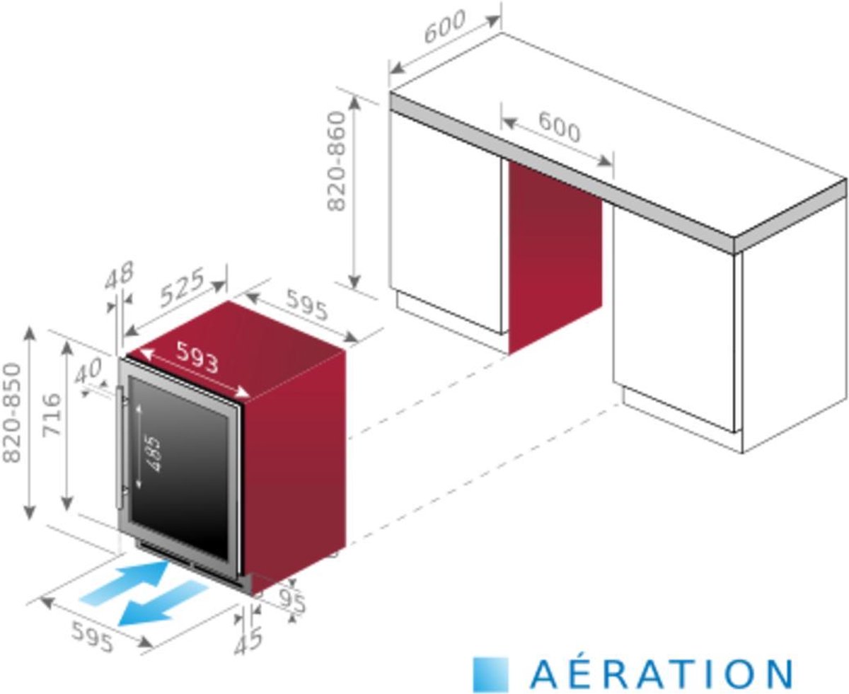 Le Chai LBN 445 Wijnkoelkast met 2 Temperatuurzones - afbeelding 3