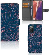 Smartphone Hoesje Geschikt voor Samsung Galaxy Note 20 Bookcase Palm Leaves