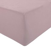 Y-NOT - Flanel Effen Hoeslaken  - Flanel - 90x200+30 +  cm - Zacht,Roze