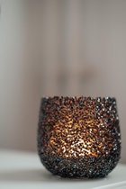 Glitter waxinelichthouder klein | 7 x 7 x 7 cm