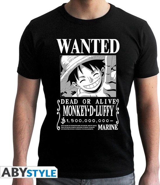 ONE PIECE - Wanted Luffy - T-shirt pour hommes - (L)