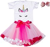 3 in 1 set Cakesmash outfit - First Birthday Rainbow Unicorn outfit - Eerste verjaardag Eenhorn Jurk set - Een jaar tutu dress - Babykleding - Leuke cadeau 1 jaar - Photoshoot Eenhorn jurk set - Rainbow Pink Unicorn