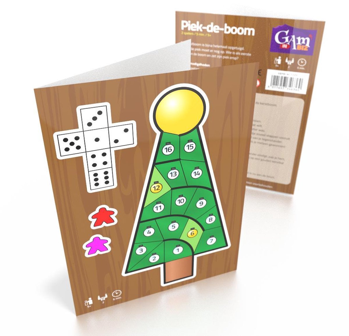 Piek-de-boom - Kerstkaart en bordspel in een | bol.com