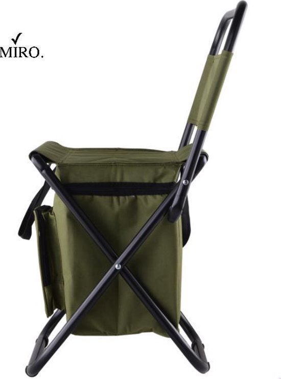 Chaise de pêche MIRO dossier pliable portable + sac de rangement Plein air