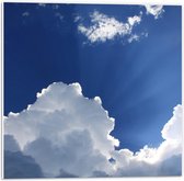 Forex - Wolken in de Lucht - 50x50cm Foto op Forex