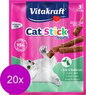 Vitakraft Mini canard en forme de chat avec lapin - 20 pièces