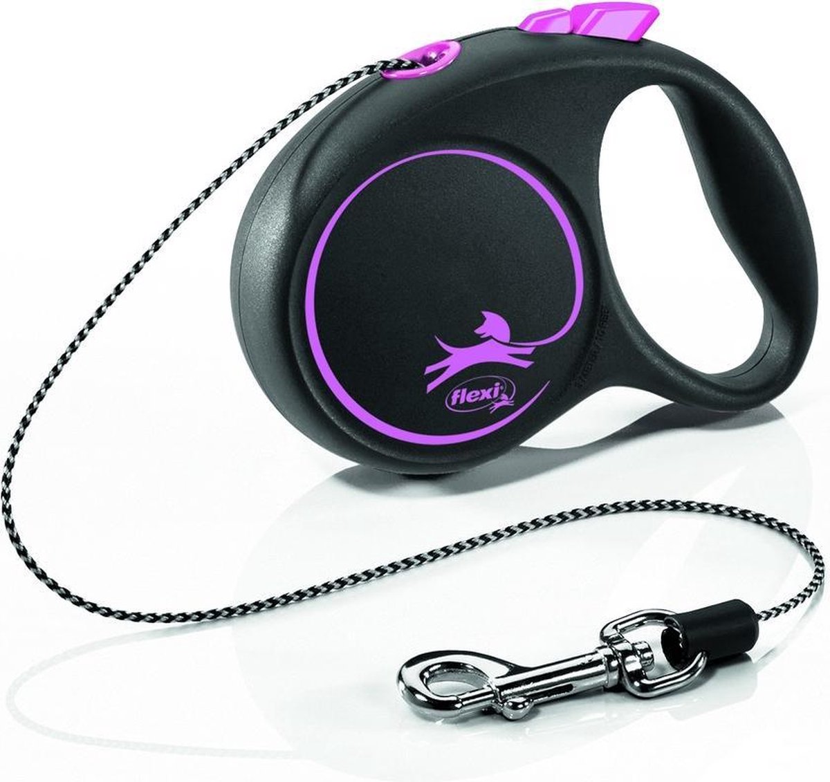 FLEXI | Flexi Rollijn Black Design Cord Roze