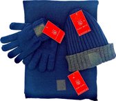 AJAX MUTS + Sjaal + Handschoenen (maat L/XL) - Donkerblauw