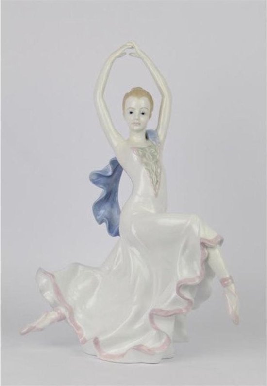 Klassieke danseres - Beeld - Porseleinen dame - 37,7 cm hoog