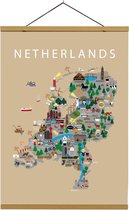 Kaart van Nederland | B2 poster | 50x70 cm | Beige | Maison Maps