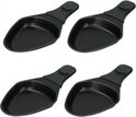 8 x 27041 raclette pans oval LxWxH: 10.5x10x1.5cm (pan) total length 19.8cm dishwasher safe replacement compatible with