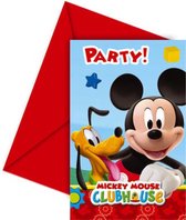 Mickey Mouse Uitnodigingen Versiering 6 stuks