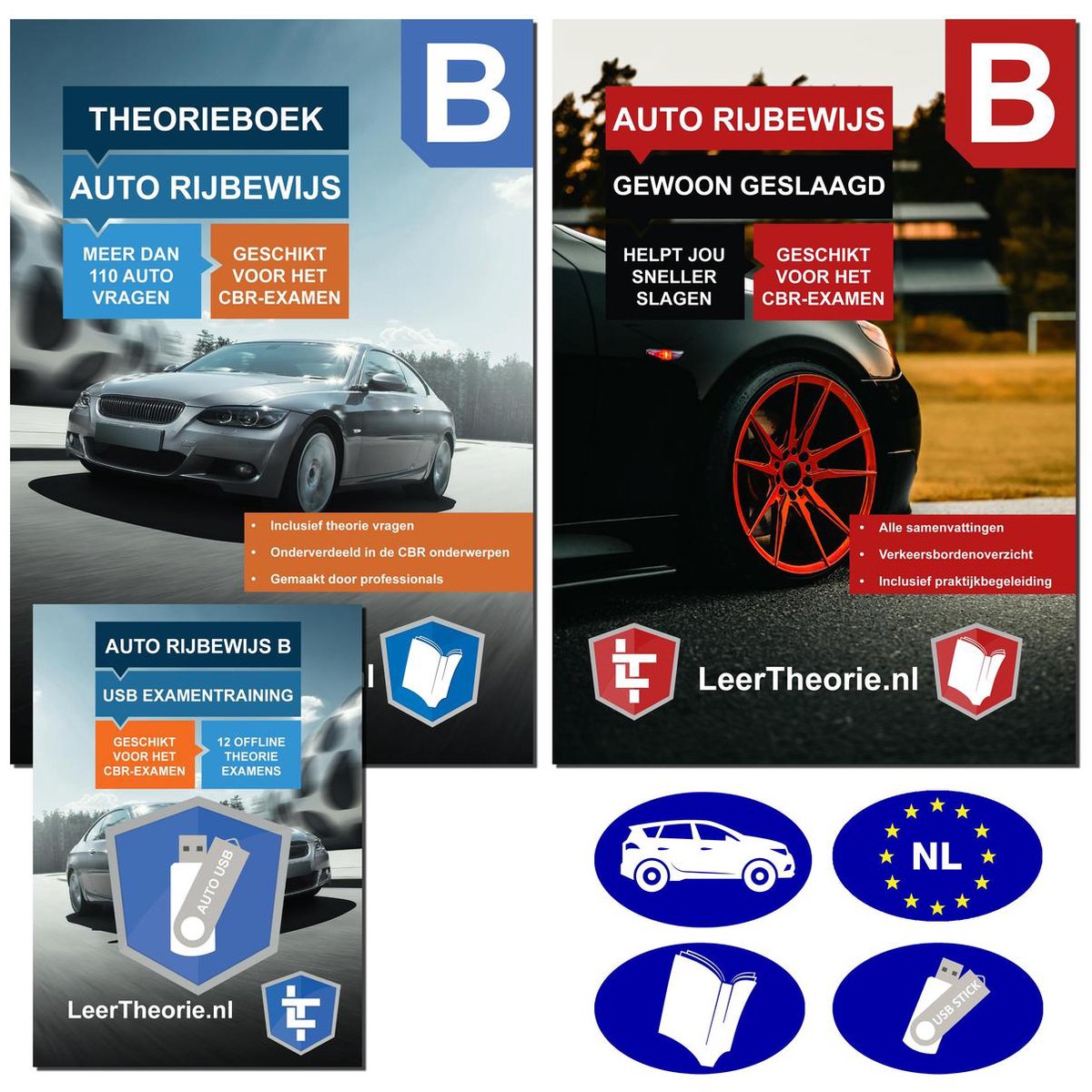Auto Theorieboek 2021 met USB Auto Theorie-examen 2021 met Auto Theorieboek Samenvattingen - Exame