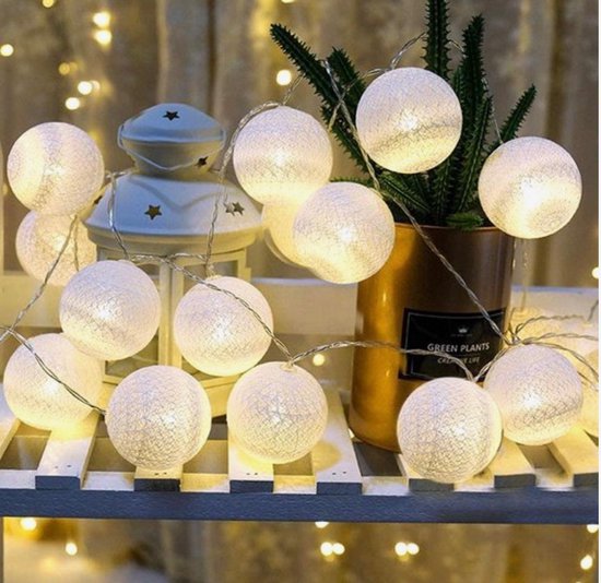 oppakken Invloed vertegenwoordiger Decoratieve verlichting| 10 led ballen van 4 cm ø |Geen stekker nodig |huis  decoratie | | bol.com