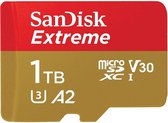 SanDisk Extreme MicroSDXC 1TB - U3 V30 A2 - 160MB/s - met adapter