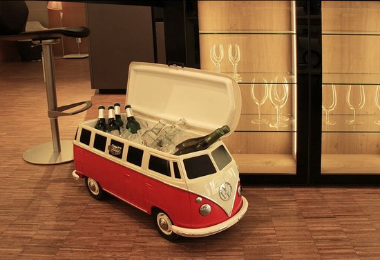 VW Collection - Volkswagen T1 Bulli Bus Verrijdbare koelbox (26 l) - rood van VW Collection — afbeelding 3