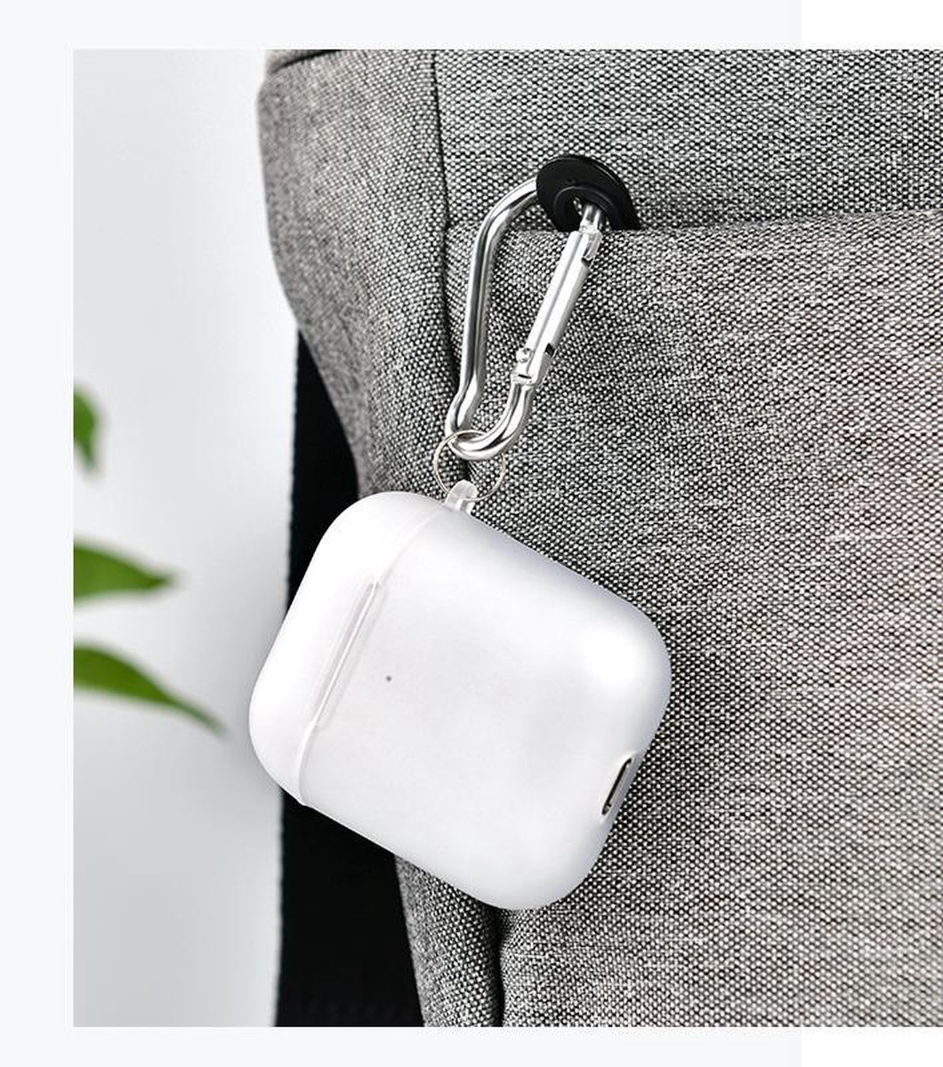 Silicone Case Cover Hoesje geschikt voor Apple AirPods 2 / 1 - Transparant