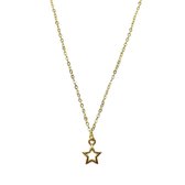 Open star ketting - Goud - 40 cm