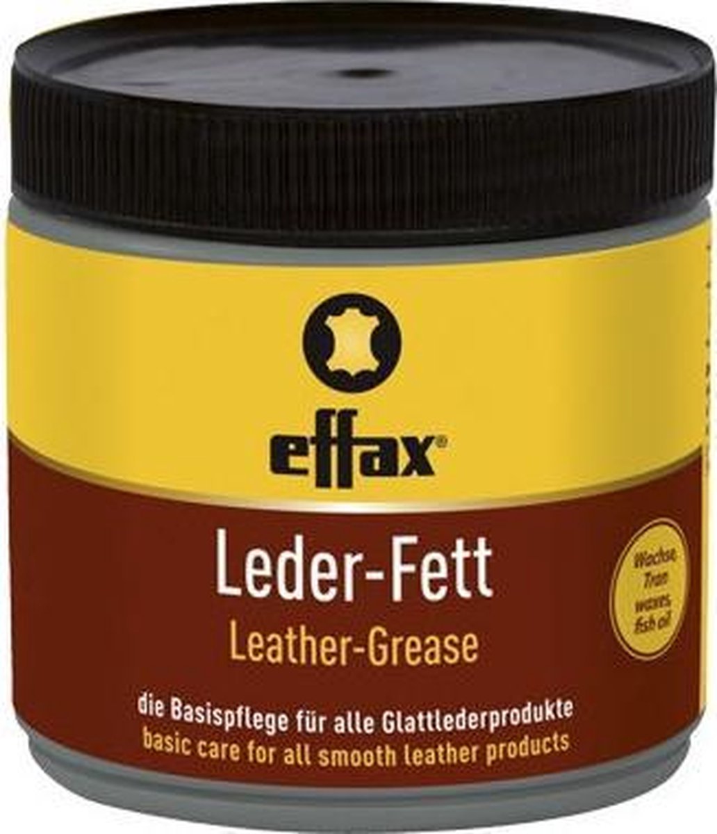RelaxPets - Effax - Leervet - Leer Onderhoudt - Gladleer - Basisverzorging - Zwart vet - 500 ml - Effol-Effax