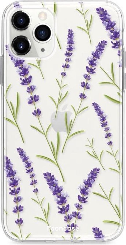 iPhone 12 Pro hoesje TPU Soft Case - Back Cover - Purple Flower / Paarse bloemen