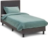 Beter Bed Cisano Complete Boxspring met Gestoffeerd Matras - 90x200 cm - Donkergrijs