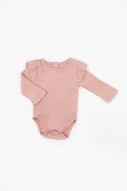 Longsleeve Ruffle Romper - Pink - 6-12m