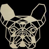 Houten Dierenkop • Houten Bulldog • Dierenkop Bulldog • Extra Groot • Populier • Houten Dier • Wandecoratie