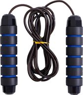 Springtouw met kogellagers Snelle springtouwkabel en 16cm traagschuimhandgrepen Ideaal voor aerobic oefeningen zoals snelheidstraining, duurtraining en fitness - Blauw