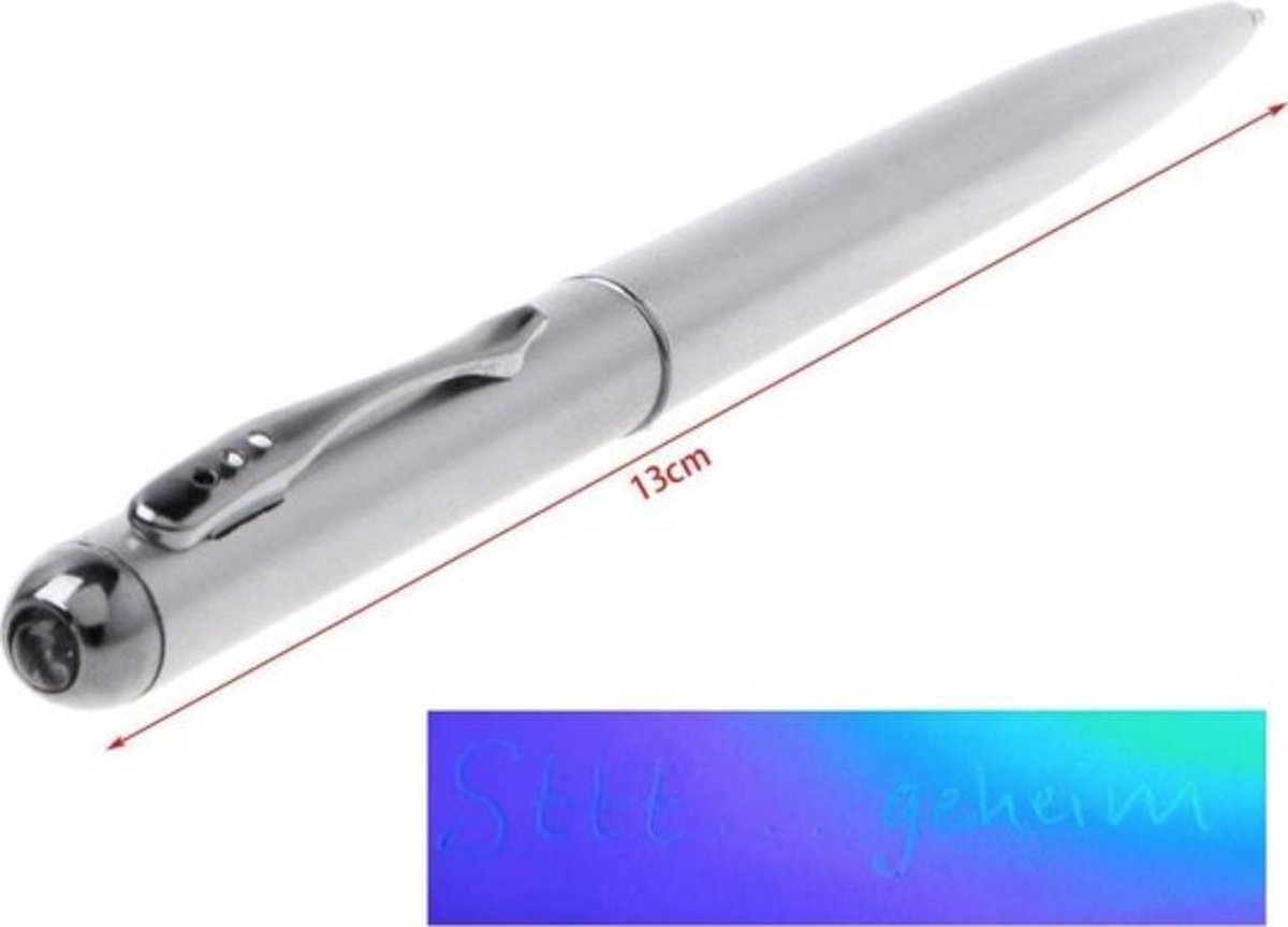 Jumalu Onzichtbare inkt pen met UV lampje voor geheime teksten - Secret - Onzichtbaar - spion - spionnen pen - geheime boodschappen - ontzichtbare boodschappen - ontzichtbare geheime boodschappen - Jumalu