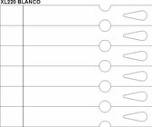 CombiCraft Blanco sleufetiketten 250x33mm met afscheurstrook voor laserprinters wit - per 198 etiketten