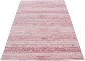 Tapijt Modern gedessineerd vloerkleed met 2 kleuren roze