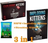 Spellenvoordeelset: Exploding Kittens NSFW Edition + Exploding Kittens Imploding Kittens Uitbreiding + Exploding Kittens Streaking Kittens Uitbreiding