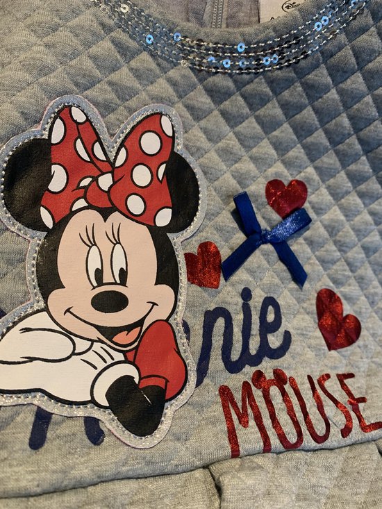 Disney Minnie Mouse Jurk - Sweaterstof jurk - Grijs - Maat 98 - 3 jaar |  bol.com