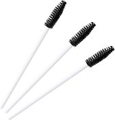Mascara borsteltjes wegwerp disposable brush wimpers eyelashes eyelash extension zwart wit 50 stuks