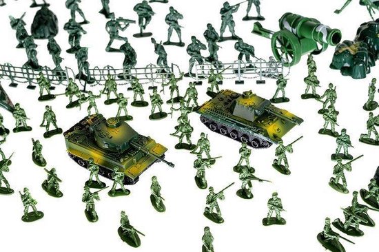 Leger speelgoed - 300 stuks - Inclusief tanks, vliegtuigen en gebouwen -  Soldaten... | bol.com