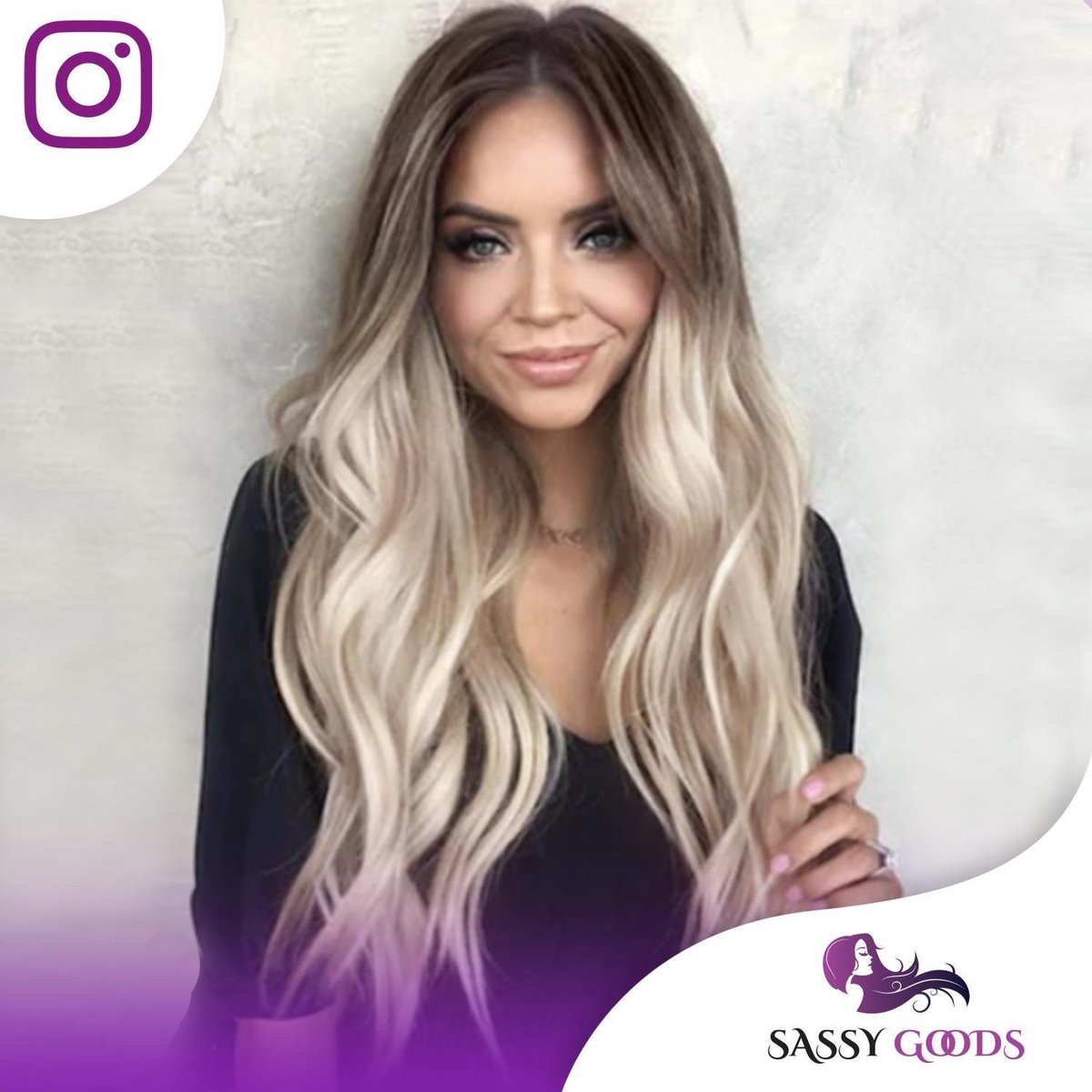 SassyGoods As Blonde Pruik - Pruiken Dames Lang Haar - Wig - Wasbaar - Verstelbaar - Blond - 70 cm — afbeelding 7