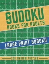 Sudoku Books for Adults 200 Large Print - Medium Puzzles