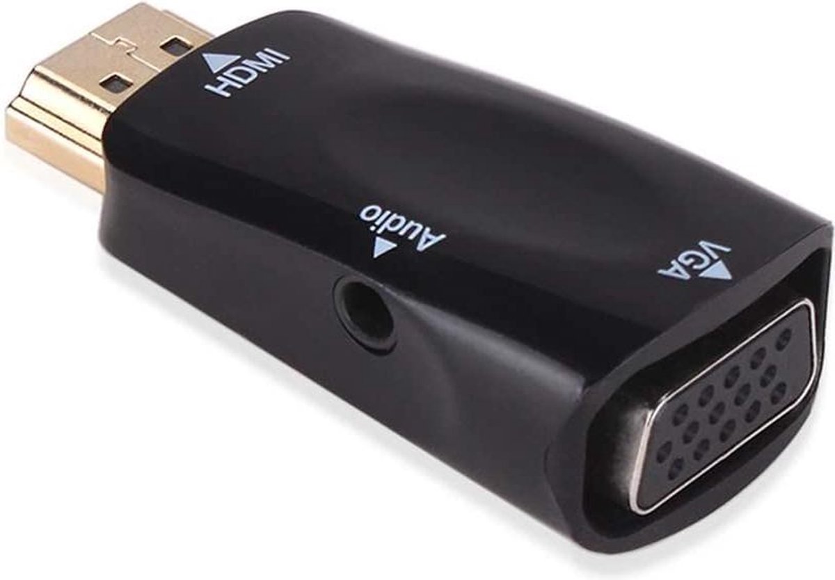 HDMI-naar-VGA-adapterconverter met audio, ondersteunt tv, pc, laptops, digitale camera, tv-box en etc.