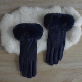 Yoonz - handschoenen met bondje - touchscreen handschoenen - one size - blauw