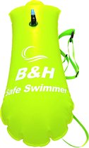 Audacity Premium Safe Swimmer Zwemboei - Geschikt Voor Veilig Openwaterzwemmen - Inclusief Drybag Opbergzak - Kunststof - Geel