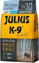 Julius K9 - Graanvrij en hypoallergeen hondenvoer - hondenbrokken op everzwijn/lam/rund & aardappel basis - voor volwassen honden - 3kg