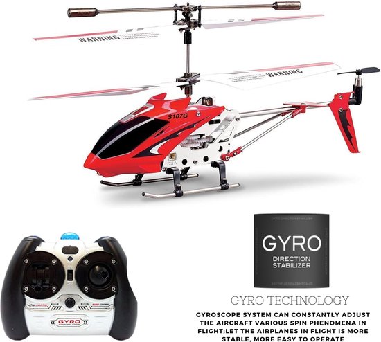 Helicopter op afstandsbediening met Trendtrading GYRO TECHNOLOGY 2.0 - Rood  | bol.com