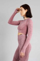 Aesthetic Wolf Pulse Seamless Crop Top Dames - Rood - Maat L