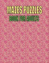 Mazes Puzzles Book For Adults