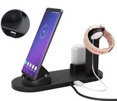 4 in 1 Draadlooze Oplaadstation - Wireless Oplader - Telefoon oplader - Apple Watch - Airpods - Iphone - I-pen - iPhone/Micro/Type-C - 360° Draaibaar - Overspanningsbeveiliging - Zwart