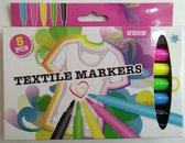 Textile markers NEON 5 stuks