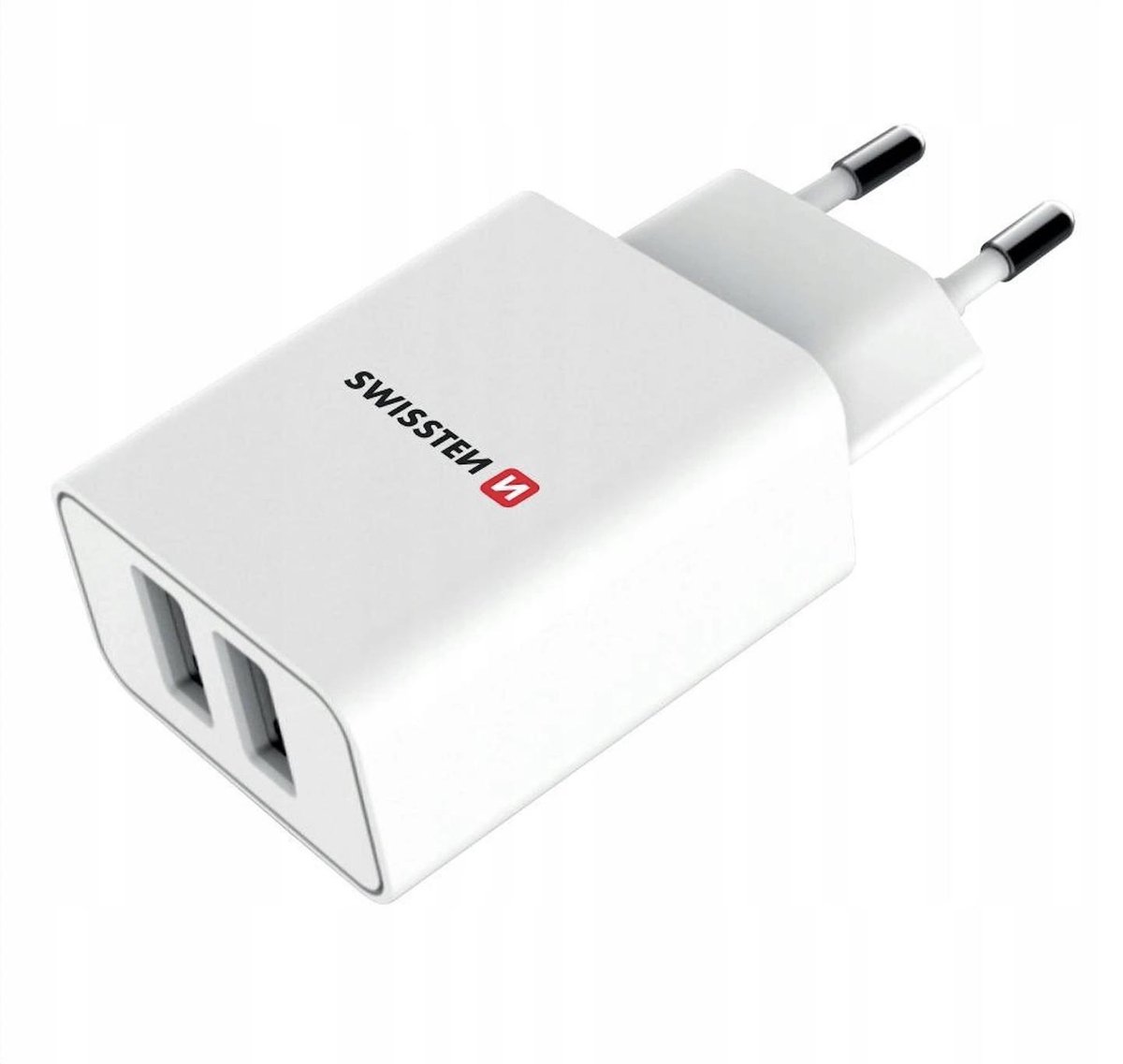 Swissten USB Oplader met 2 USB Poorten - 10W - Wit