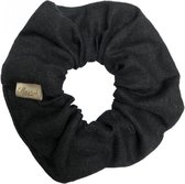 Ellastiek Scrunchie Zwart Linnen - Haarelastiekjes - Haar Accessoires Vrouwen - Wokkels - Scrunchies - Haarelastiekjes Scrunchie - Luxe kwaliteit - handgemaakte in Nederland - Haar Accessoire